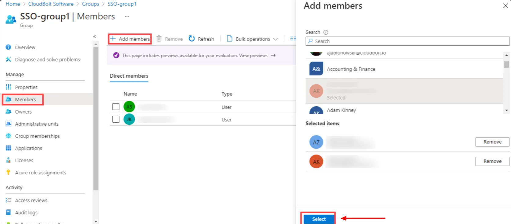 Azure AD Identity Provider : Add users