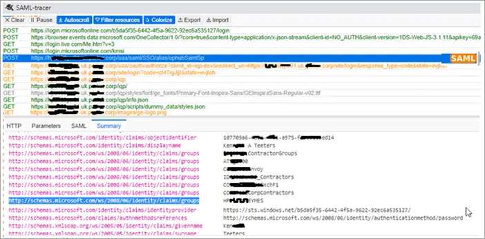 Microsoft Entra ID SSO: SAML Tracer