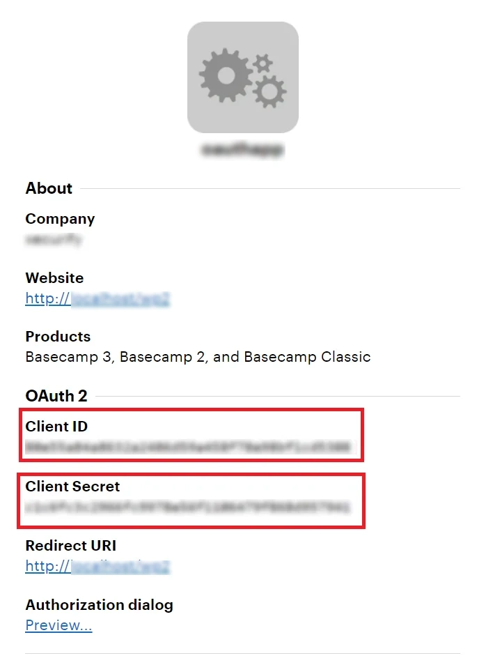 Basecamp as IDP: Get the Client ID & Client Secret