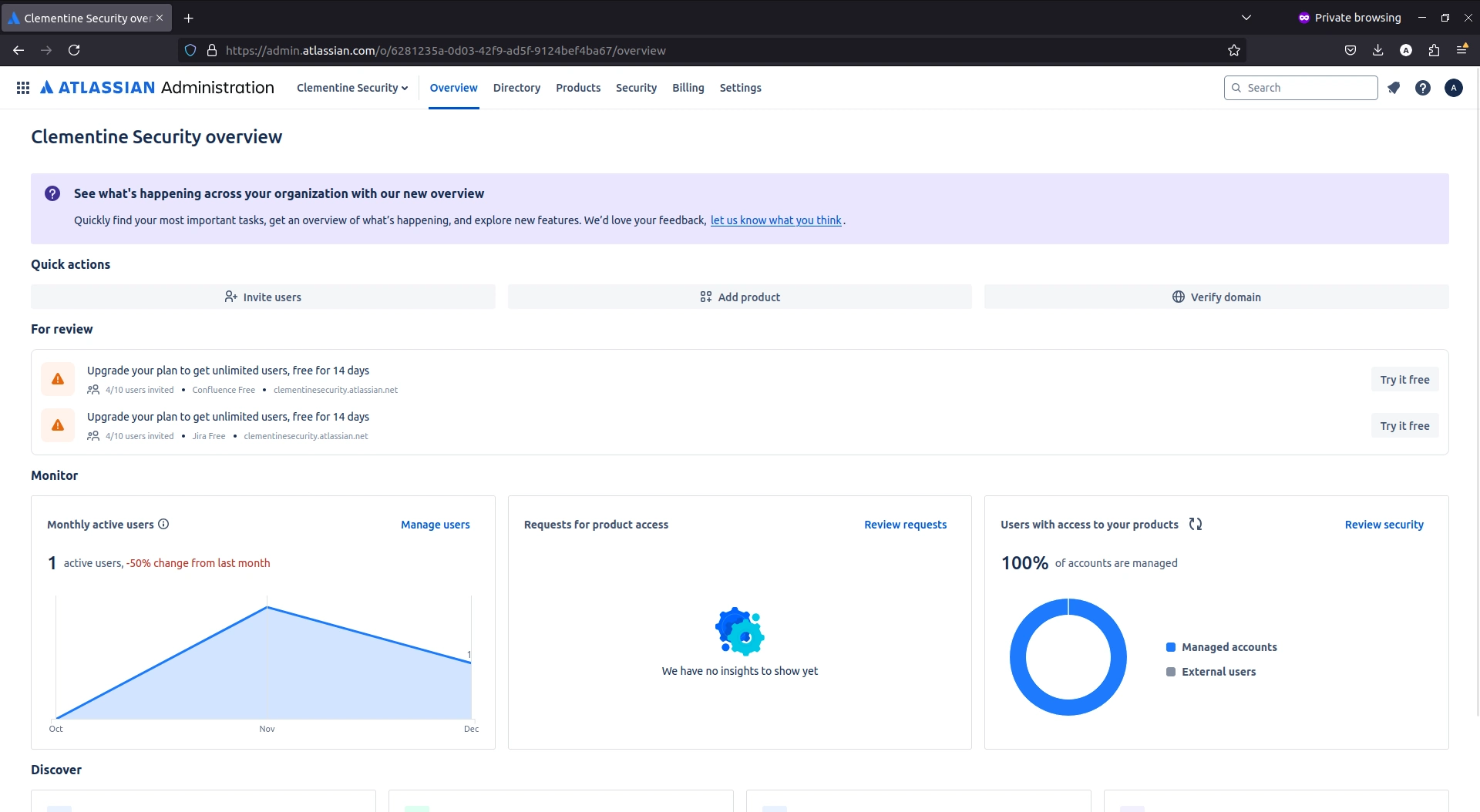 Atlassian CASB - go to admin dashboard