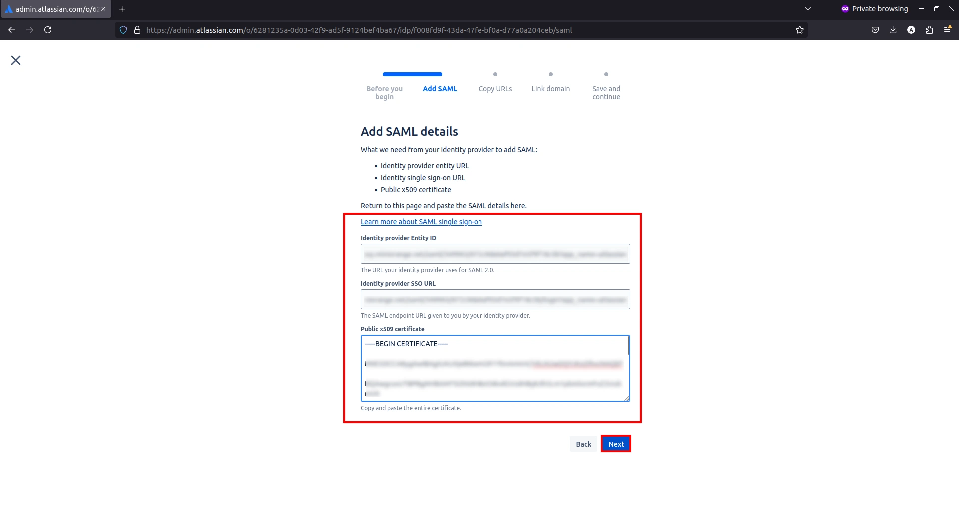 Atlassian CASB - saml deatails