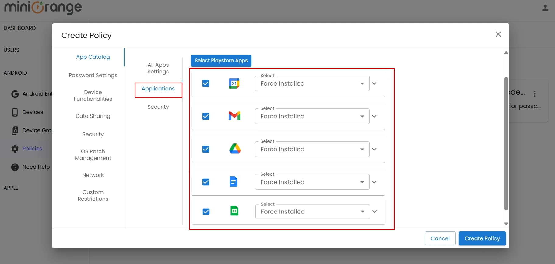 setup Google Workspace - configure installation type