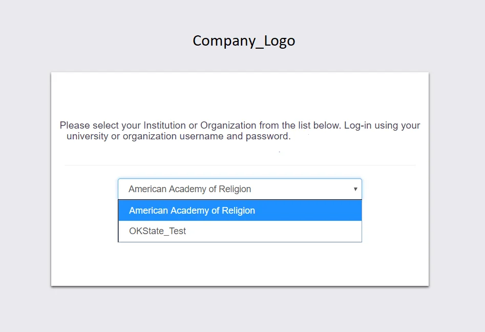 Select your IDP (Identity Provider) to login