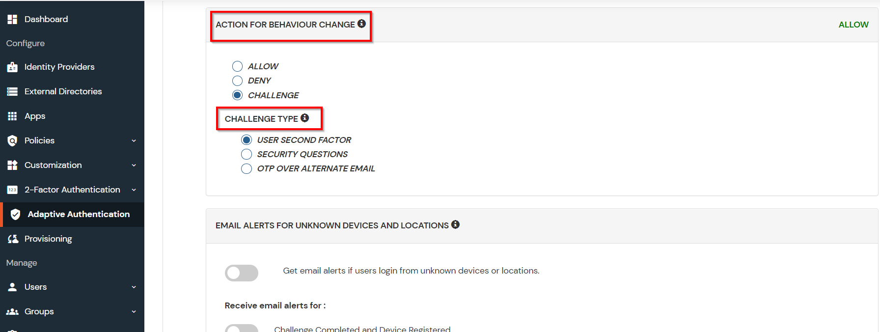 WhosOnLocation Single Sign-On (SSO) Restrict Access adaptive authentication behavior change