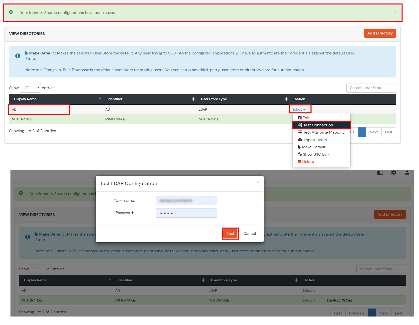 Freshdesk: Test AD/Ldap connection