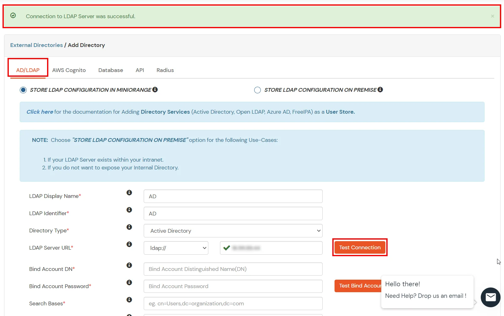 Aha!: Configure LDAP server URL Connection