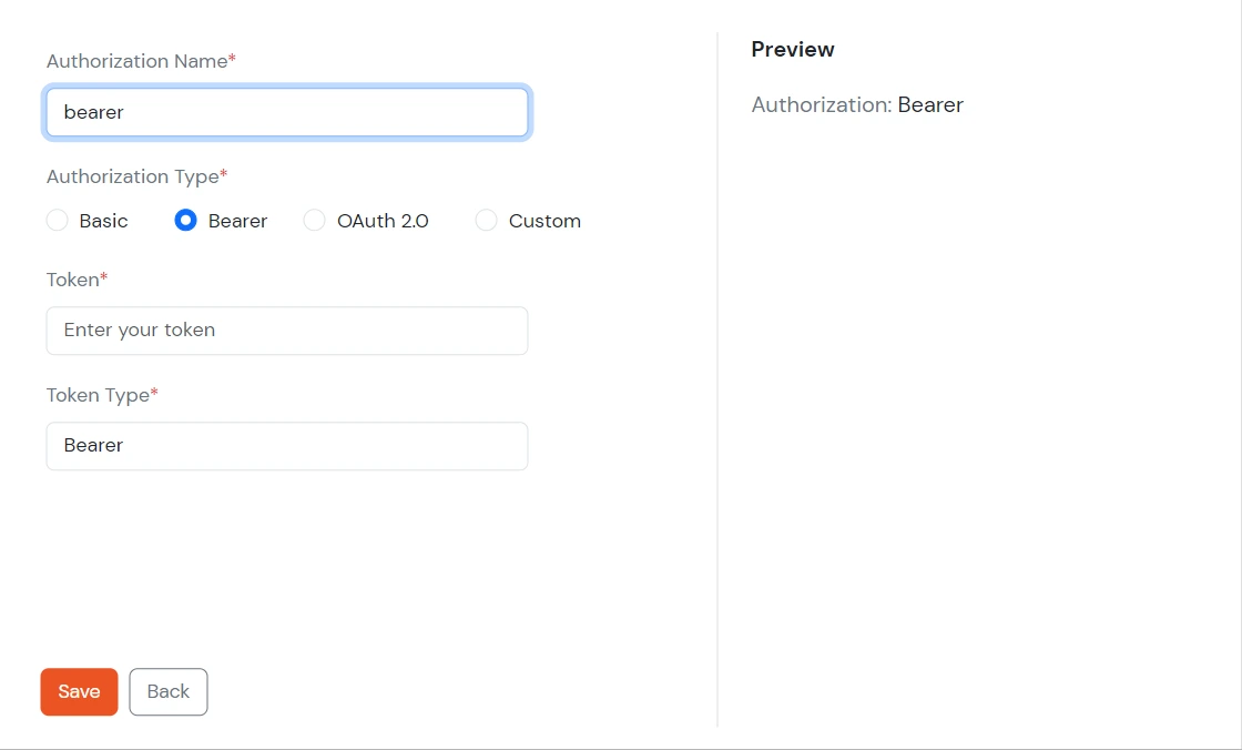 Custom Provisioning App - Authorization Type Bearer