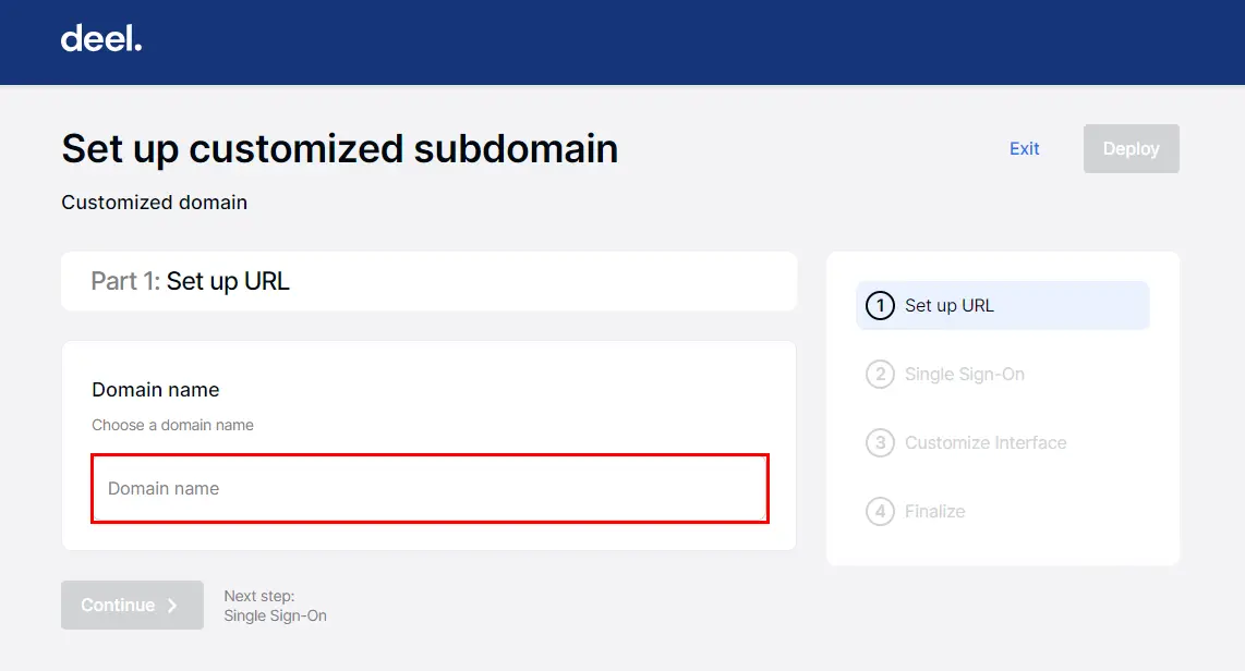 Deel SAML SSO Entity ID and ASC URL