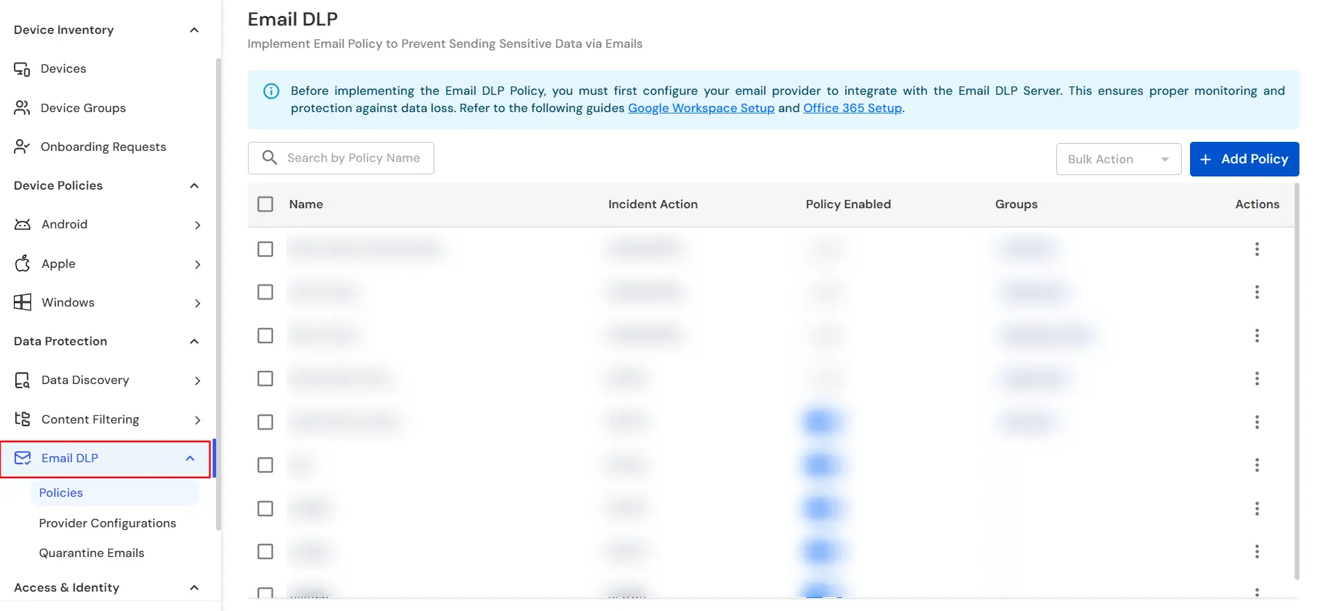: Email DLP for Email Security | Add Email Policy