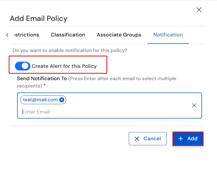 : Email DLP for Email Security | Associate Policy