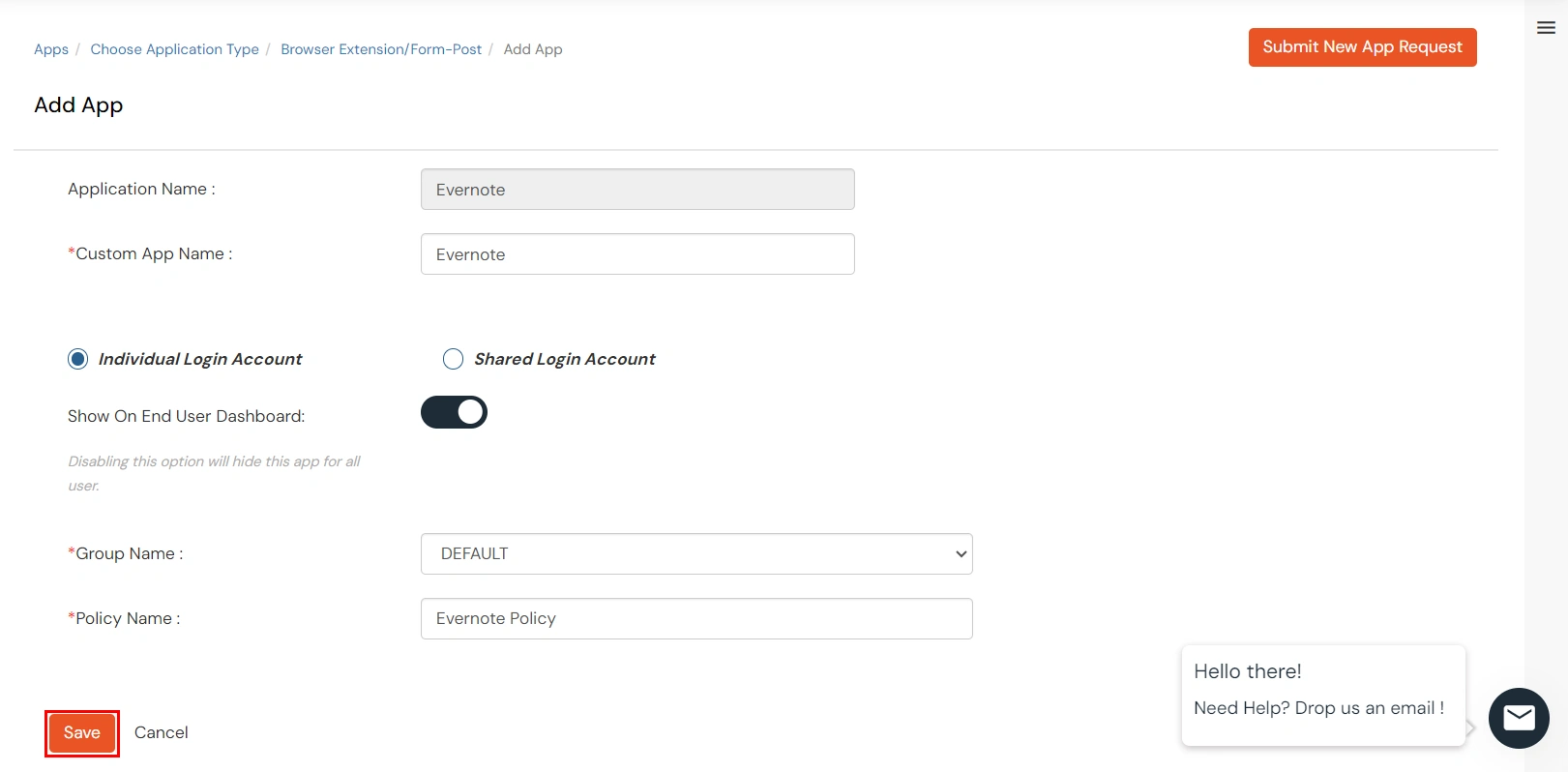 Egnyte Single Sign-On (SSO) application name