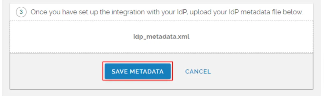 Fastly Single Sign On (sso) upload xml metadata file