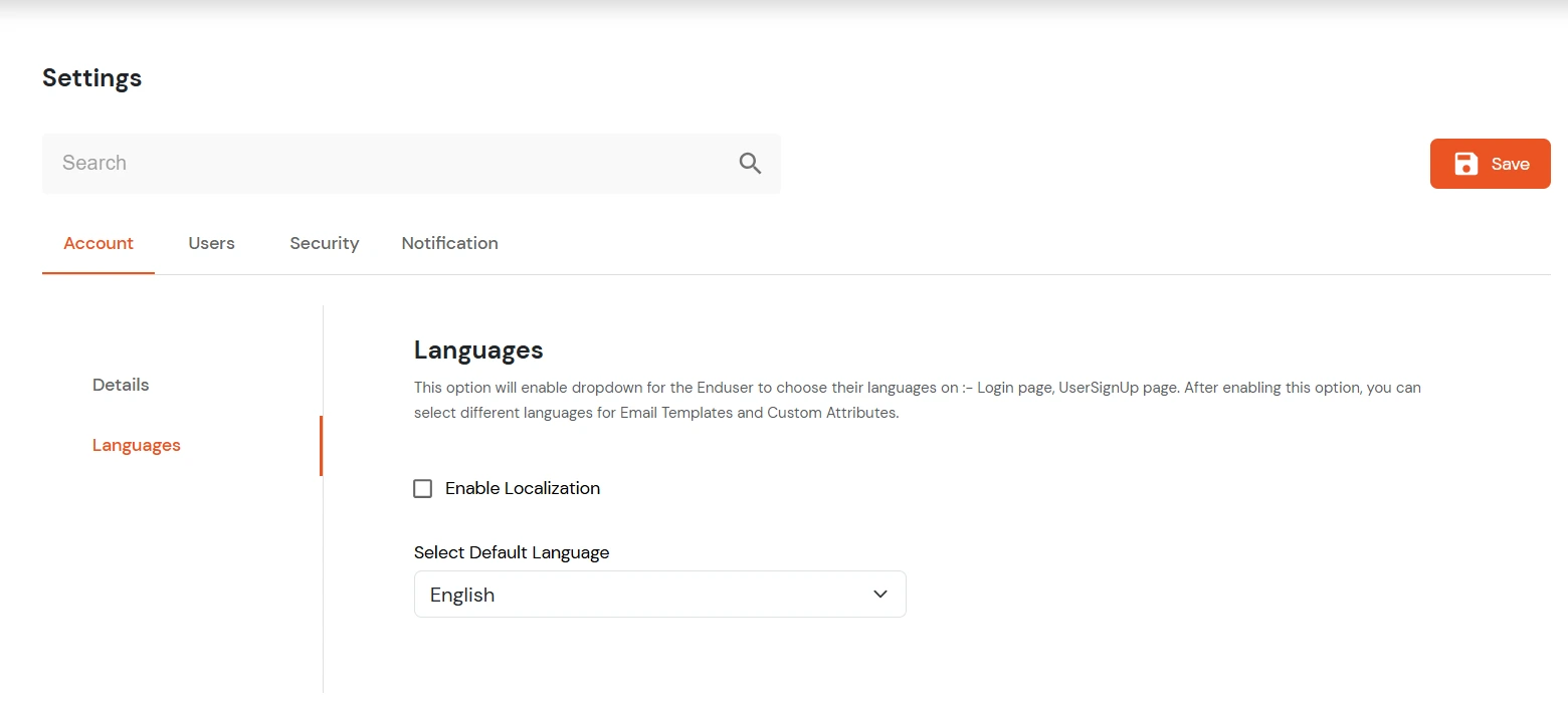 IDP product global setting