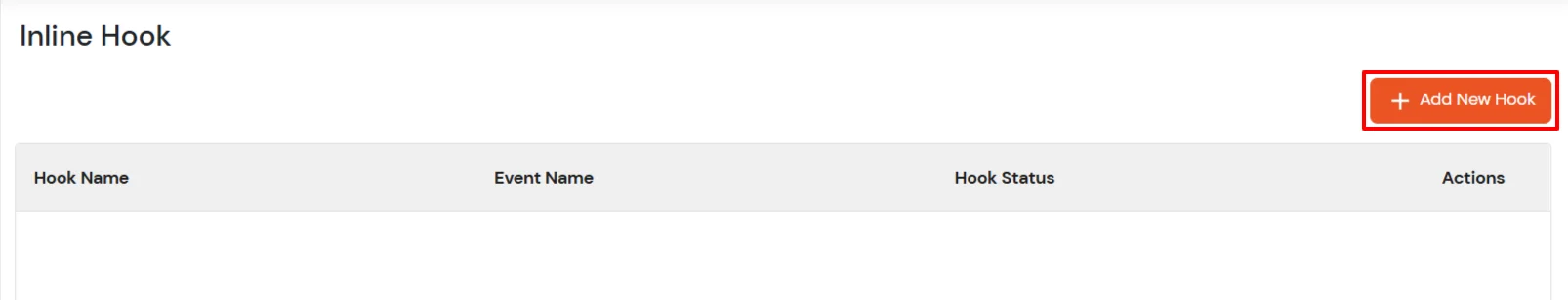 miniOrange Identity Platform Admin Handbook: Click on Add New Hook