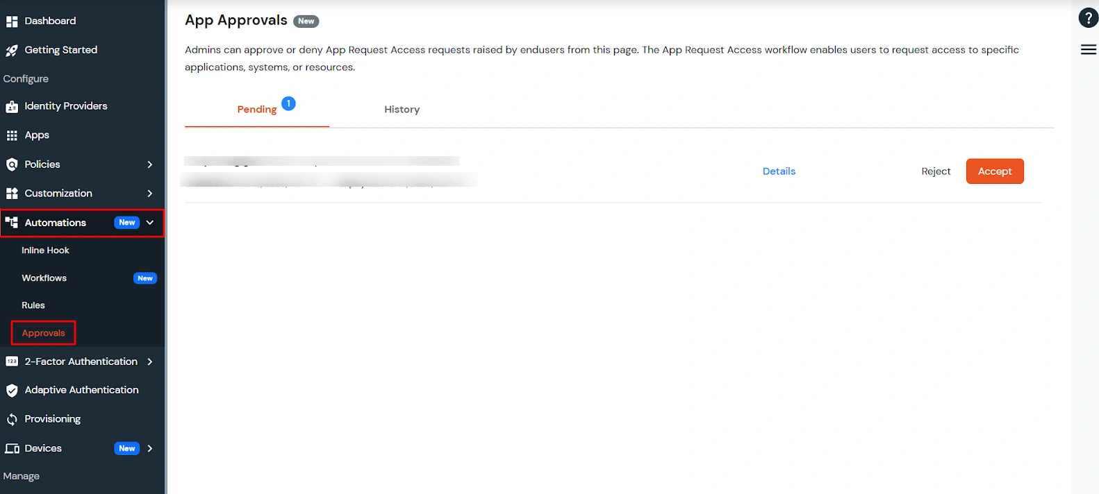 miniOrange Identity Platform Admin Handbook: Approval Request Email