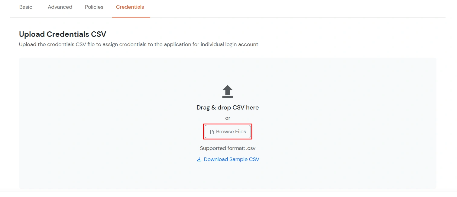 Evernote Single Sign-On (SSO) browse csv file user credentials