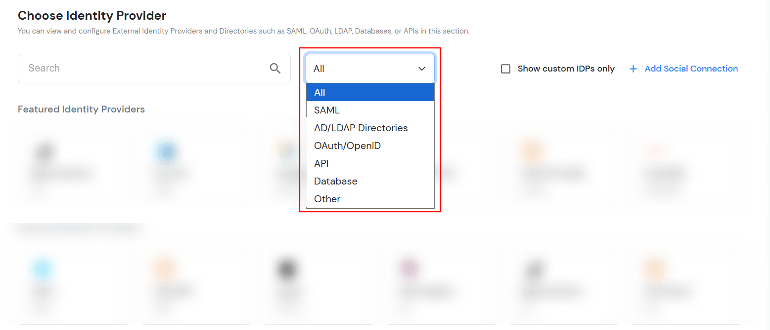 miniOrange Identity Platform Partner Portal Handbook: Select Identity Providers