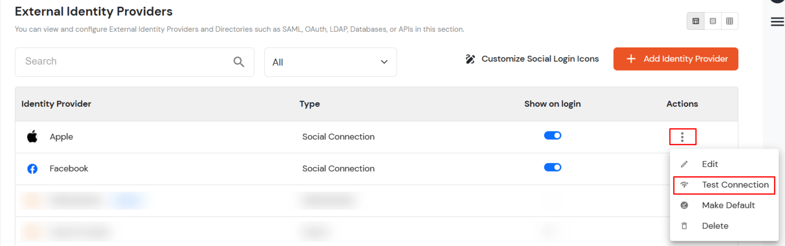 miniOrange Identity Platform Partner Portal Handbook: Click on Test Connection