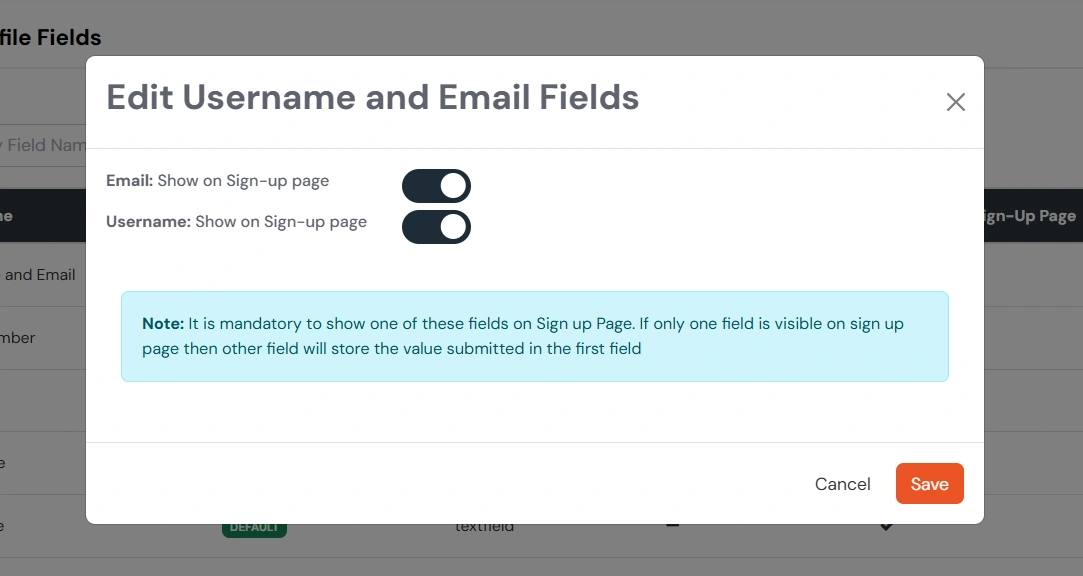 miniOrange Identity Platform Admin Handbook: Edit User Profile fields