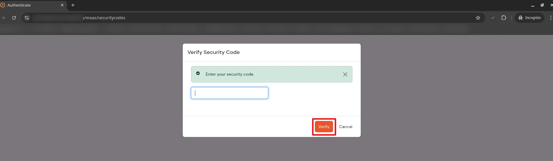 miniOrange Identity Platform Admin Handbook: Enter backup code