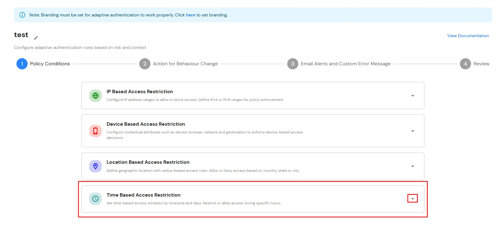 Expand Time Based Access Restriction