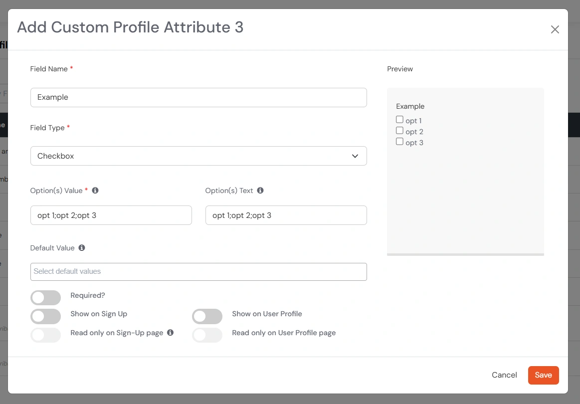 miniOrange Identity Platform Admin Handbook: Add Custom Profile fields