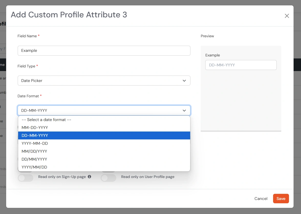 miniOrange Identity Platform Admin Handbook: Add Custom Profile fields