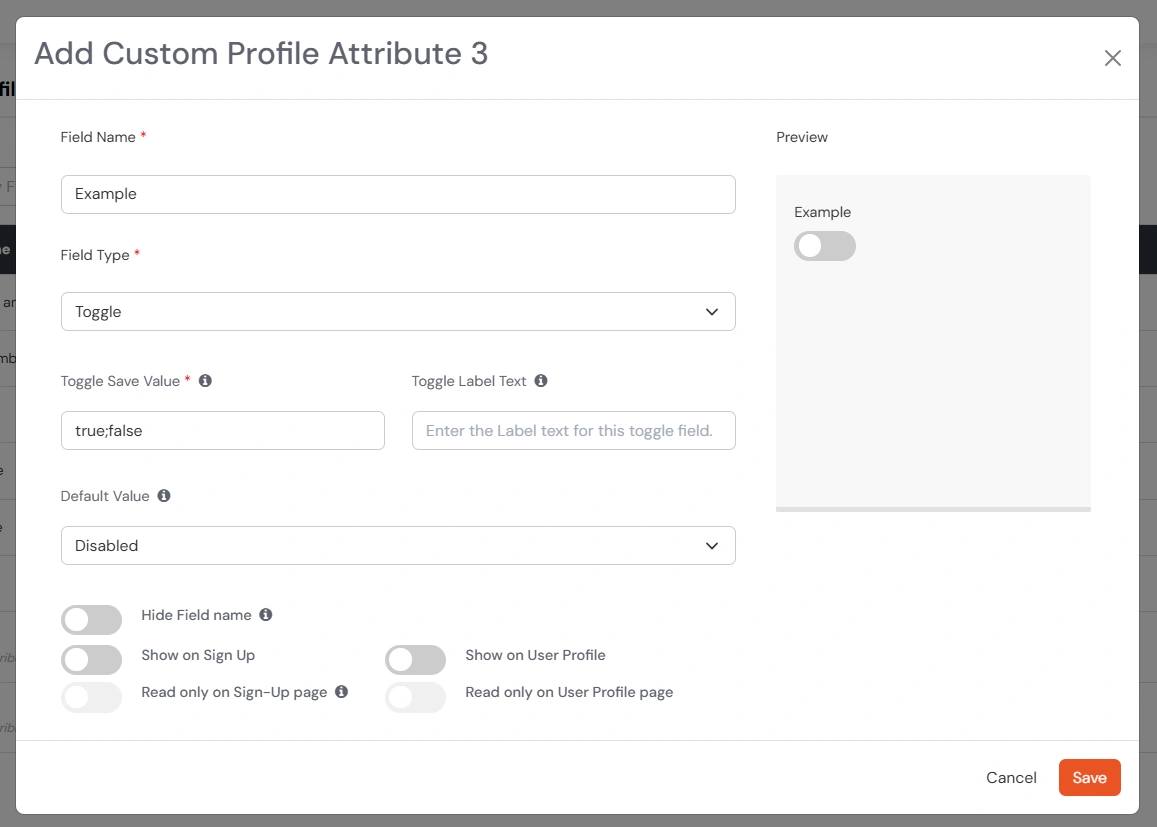 miniOrange Identity Platform Admin Handbook: Add Custom Profile fields