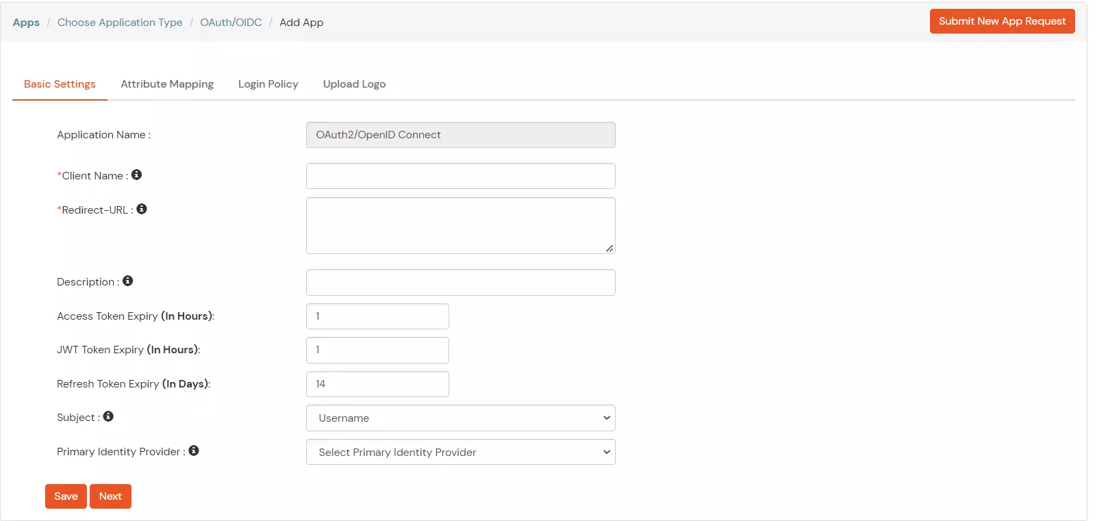  Single Sign-On (sso)for ManageBac select OAuth/OIDC application type