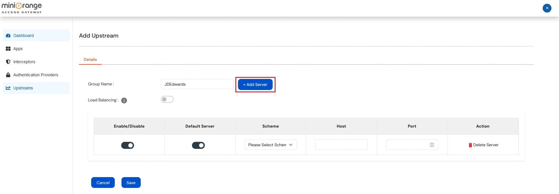 Setup JD Edwards via Miniorange access gateway