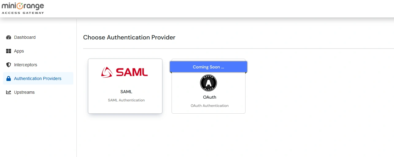 Setup Miniorange access gateway