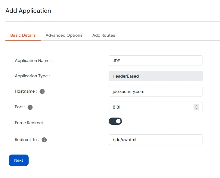 Setup JD Edwards via Miniorange access gateway