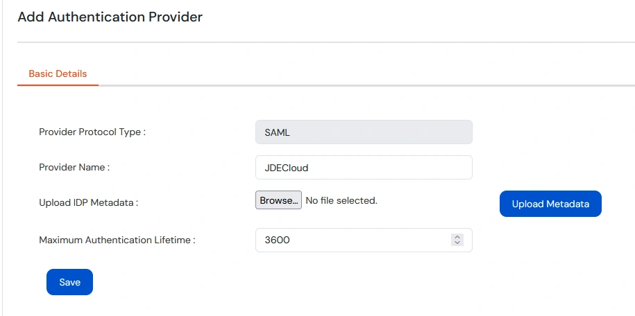 Setup JD Edwards via Miniorange access gateway