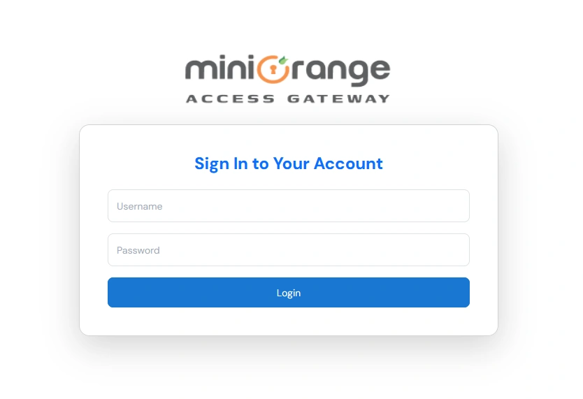 Setup Miniorange access gateway