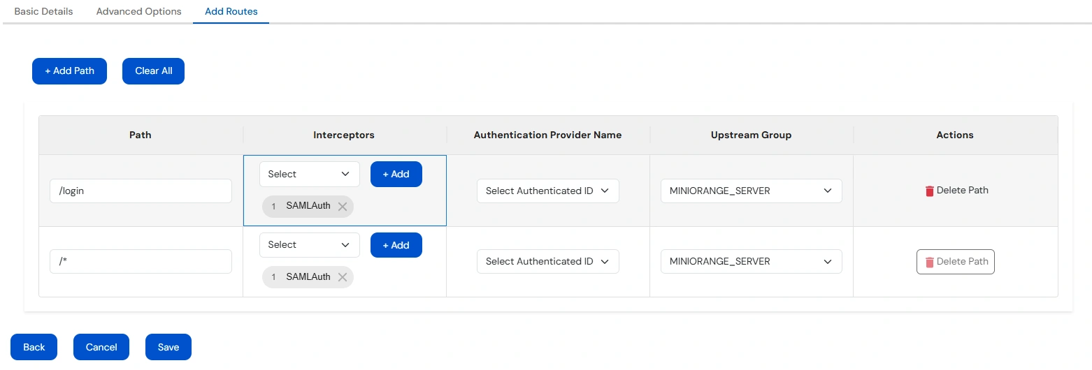 Setup Miniorange access gateway