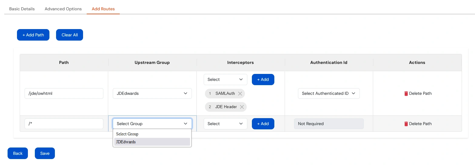 Setup JD Edwards via Miniorange access gateway