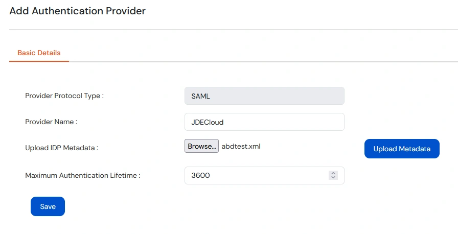 Setup JD Edwards via Miniorange access gateway