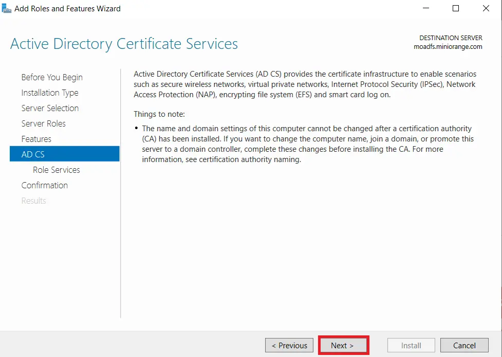 LDAPS on Windows Server active directory certificate services 