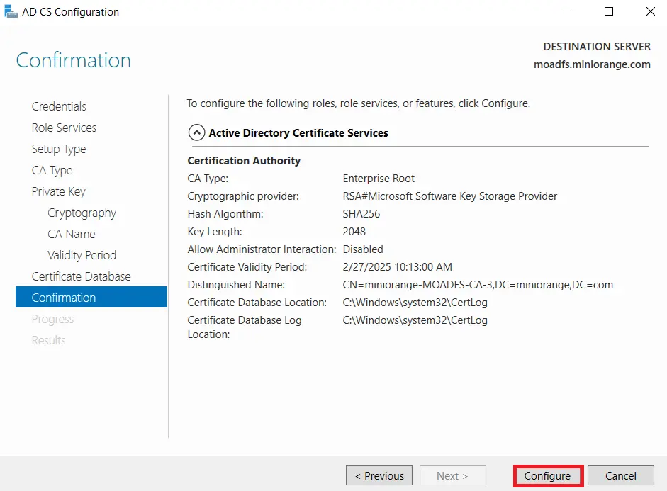 LDAPS on Windows Server configure to confirm