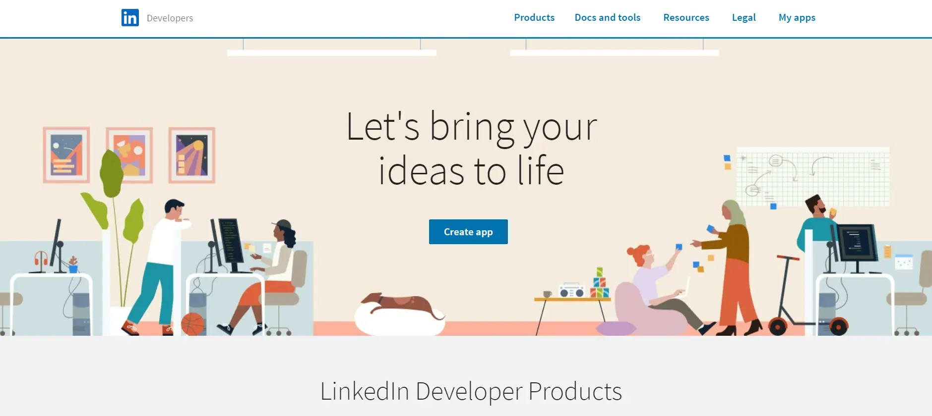 IonicSSO LinkedIn: Create-application