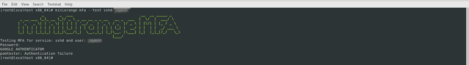 Centos 2FA: Test SSH Login