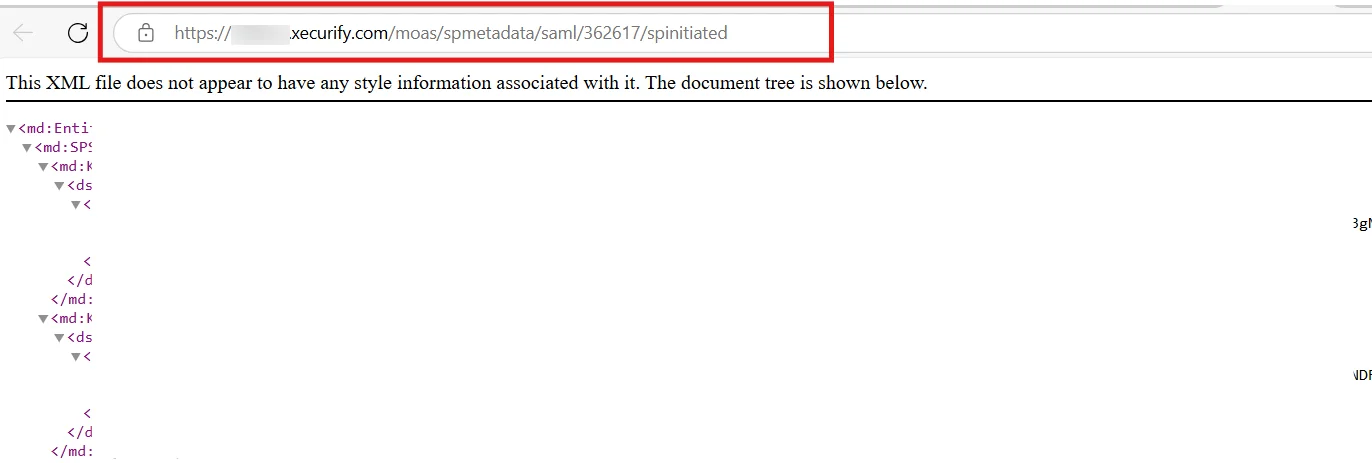 Azure B2C as IDP: Copy SP Metadata URL
