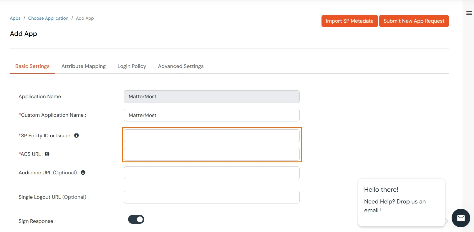 Mattermost Single Sign On (sso) Basic settings