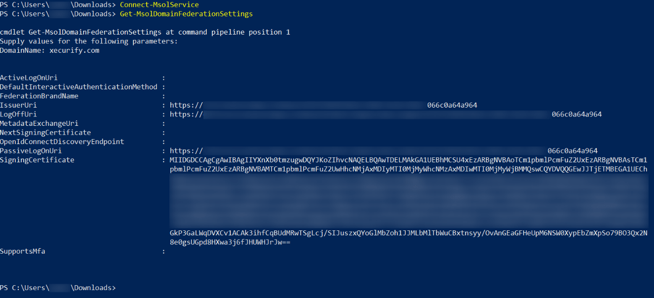 Power Bi Single Sign-On (SSO) Verify Federated Domain