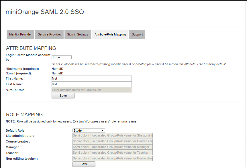 Moodle Single Sign On (SSO) Moodle Login mapping_moodle