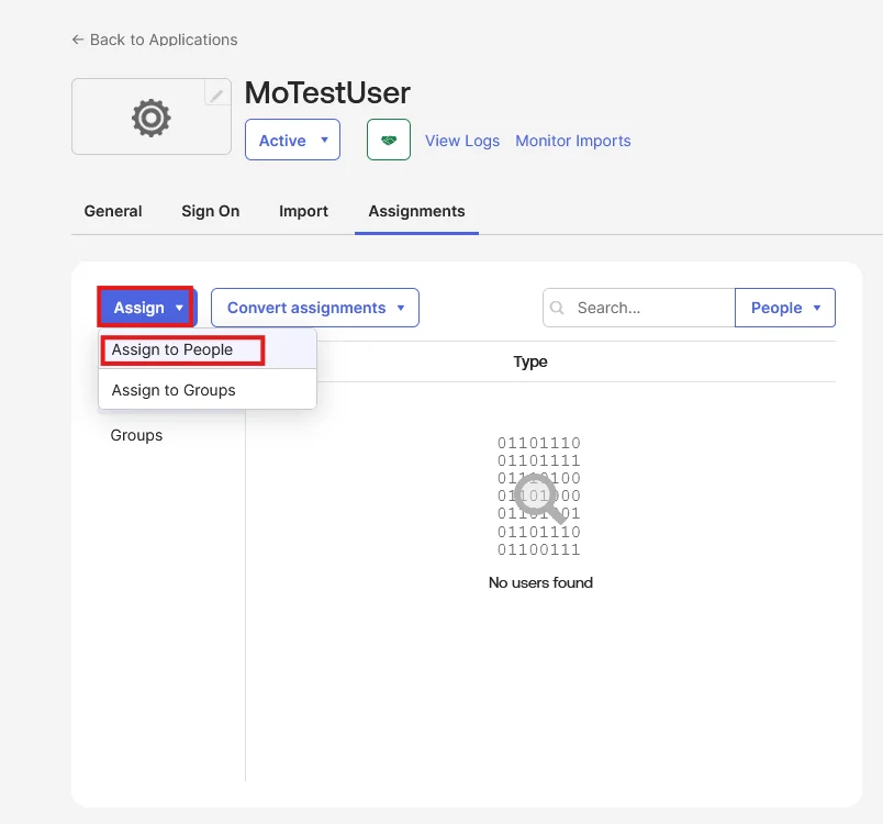 BigCommerce BigCommerce as SAML IDP: Click Assign > Assign to People