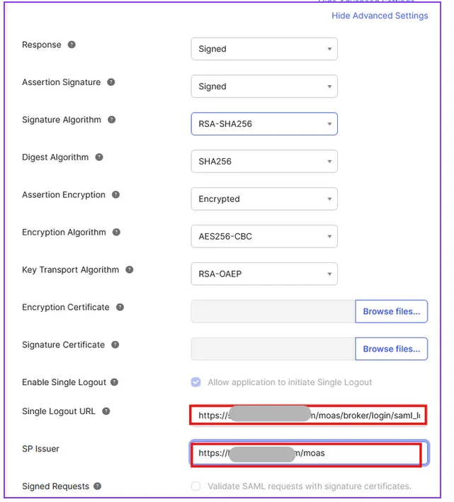 BigCommerce BigCommerce as SAML IDP: SLO Configuration