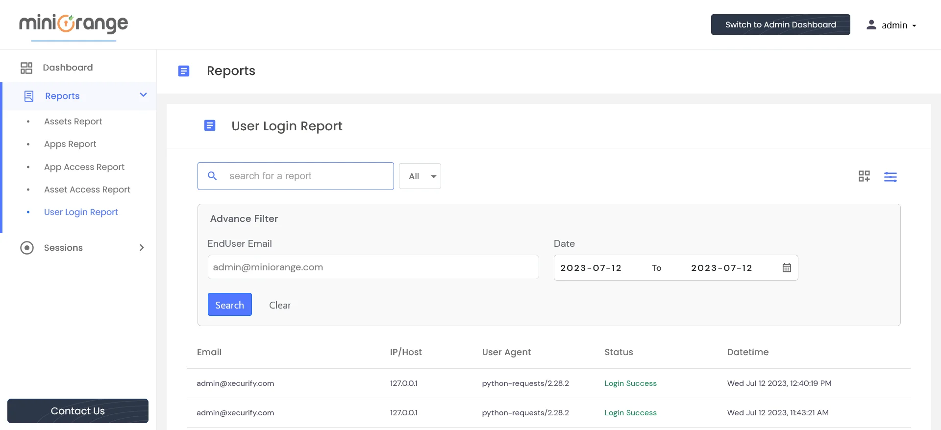 Privileged Access Management Admin Handbook: For Advanced search, click on icon