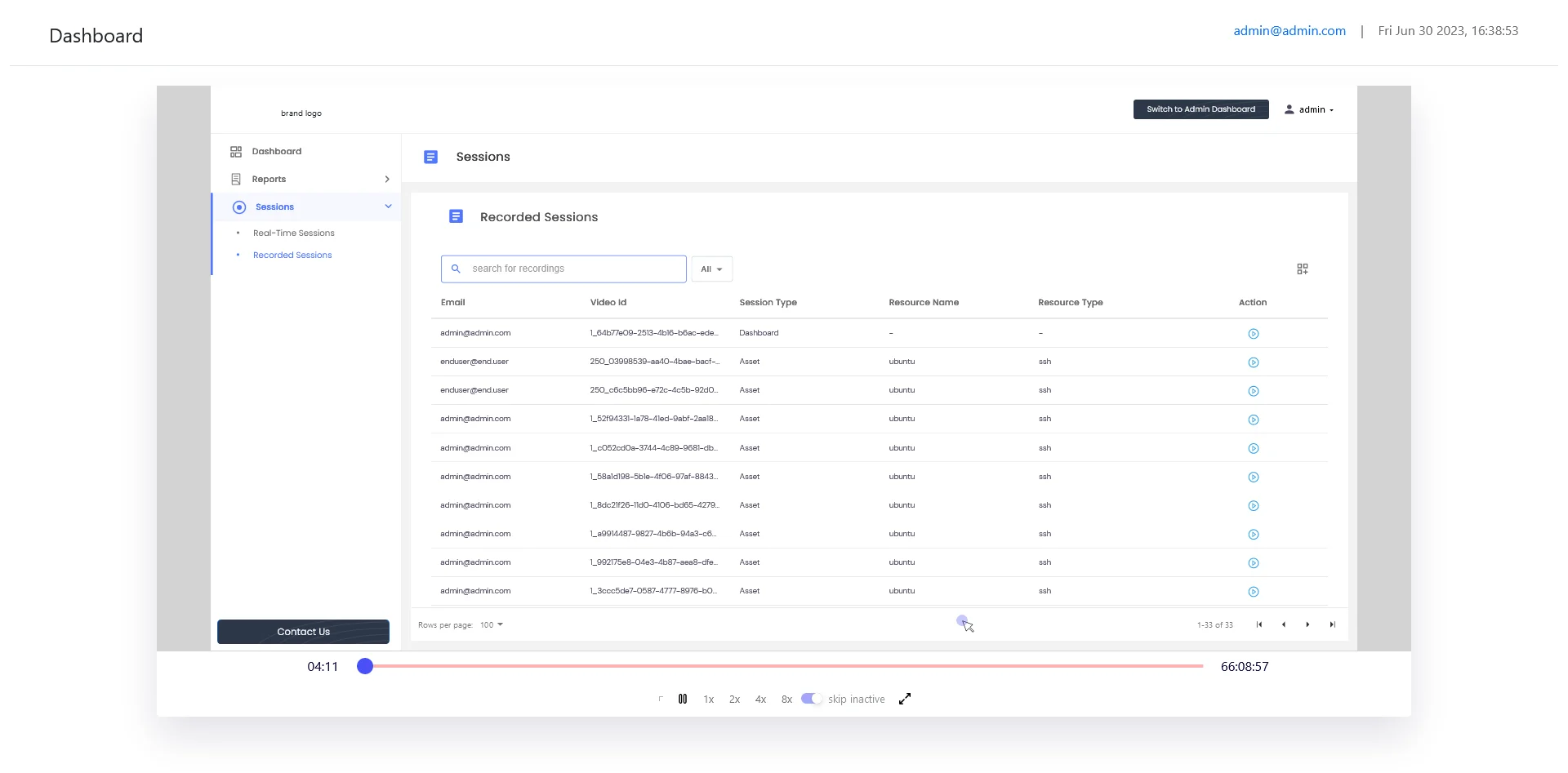 Privileged Access Management Admin Handbook: Dashboard Player view