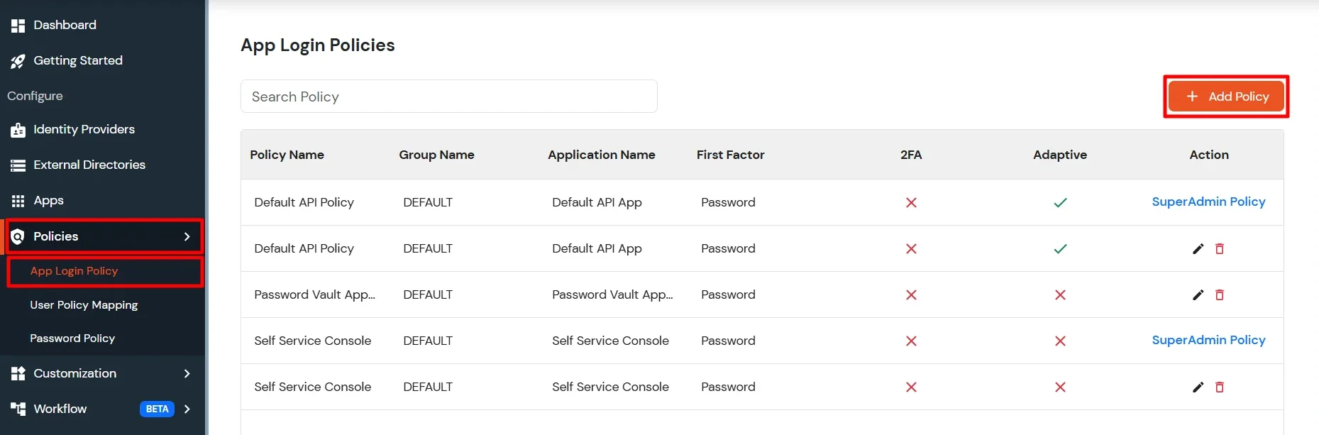 Office 365 Provisioning : Navigate to Policies and click App Login Policy